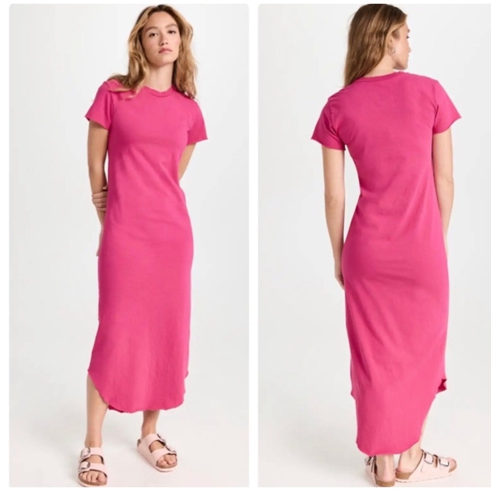 Frank & Eileen Harper Perfect Tee Maxi Dress Women Small Pink Minimalist Luxury